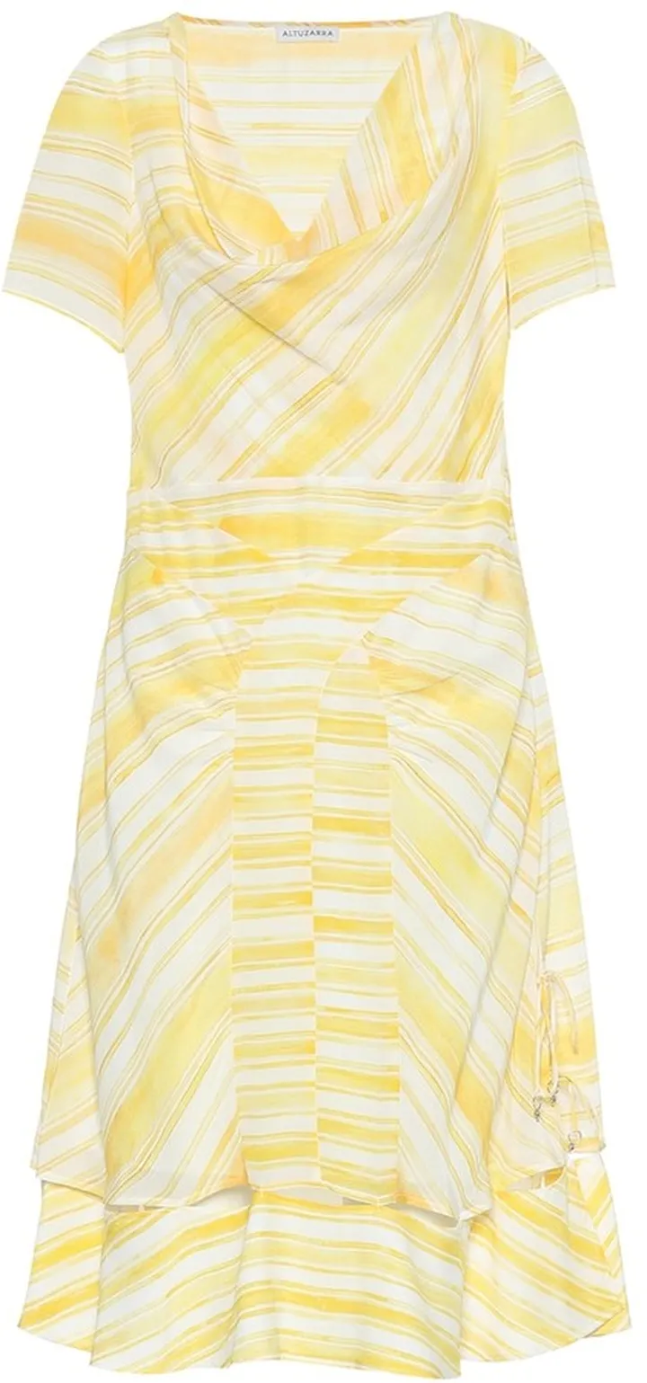 Lucia striped silk dress