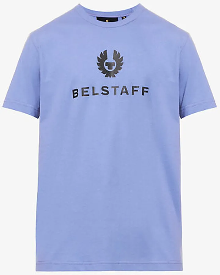Mens Mauve Signature ogo-print Cotton-jersey T-shirt