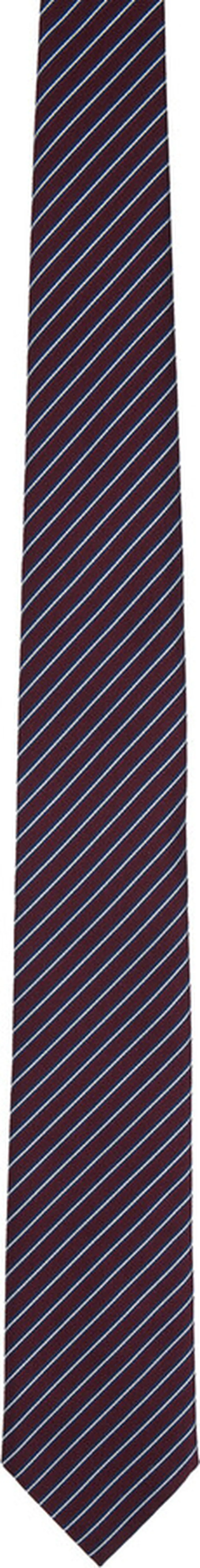 ZEGNA Burgundy Striped Tie