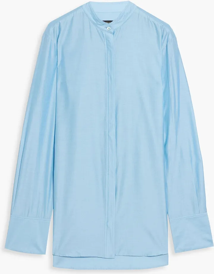 Bratt cotton and silk-blend shirt