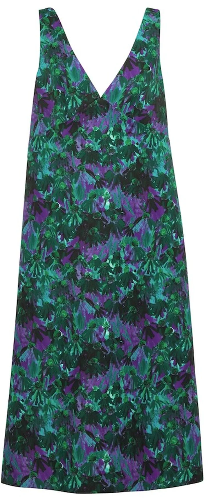 Floral twill midi dress