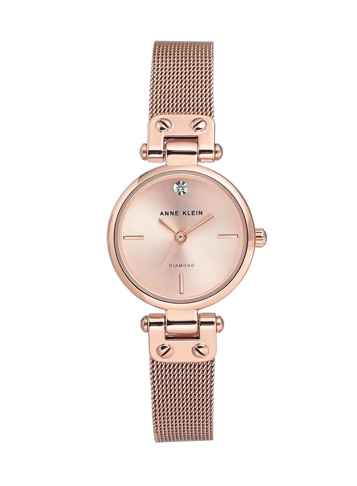 Rose Gold Compliant Gold Round Watch