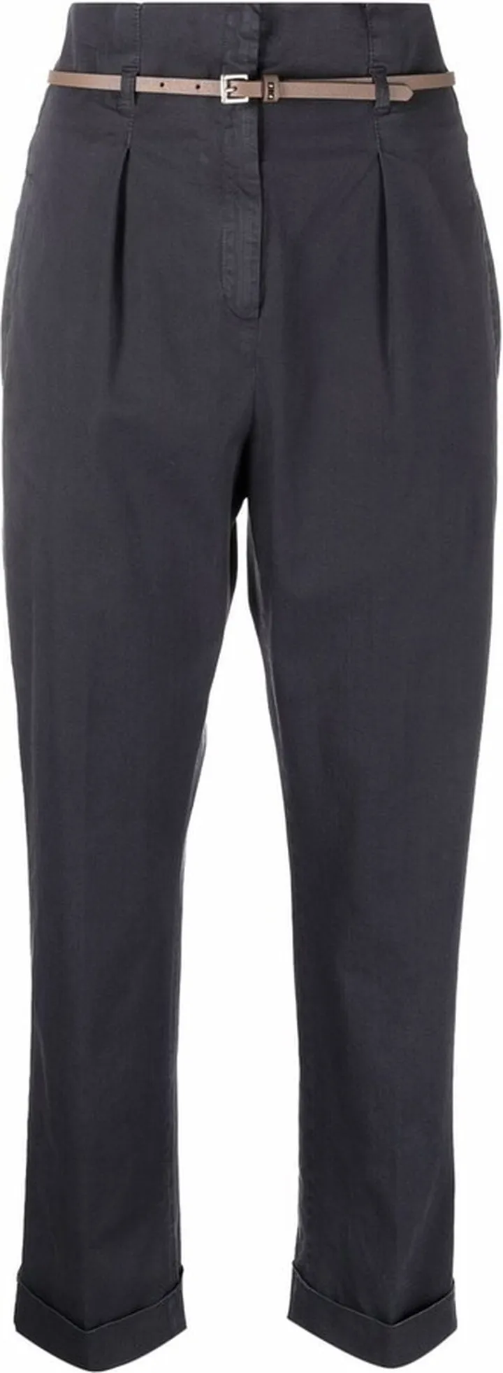Cropped Straight-Leg Trousers