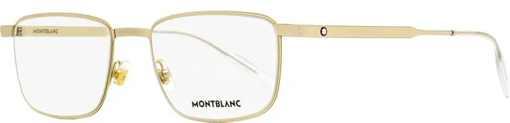 Montblanc Men's Rectangular Eyeglasses MB0146O 002 Gold 51mm