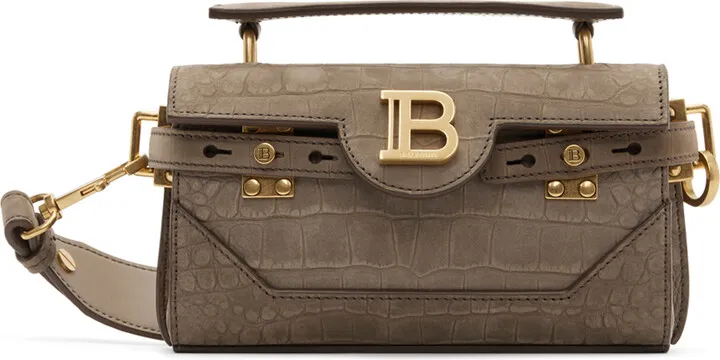 Balmain Taupe B-Buzz 19 Bag