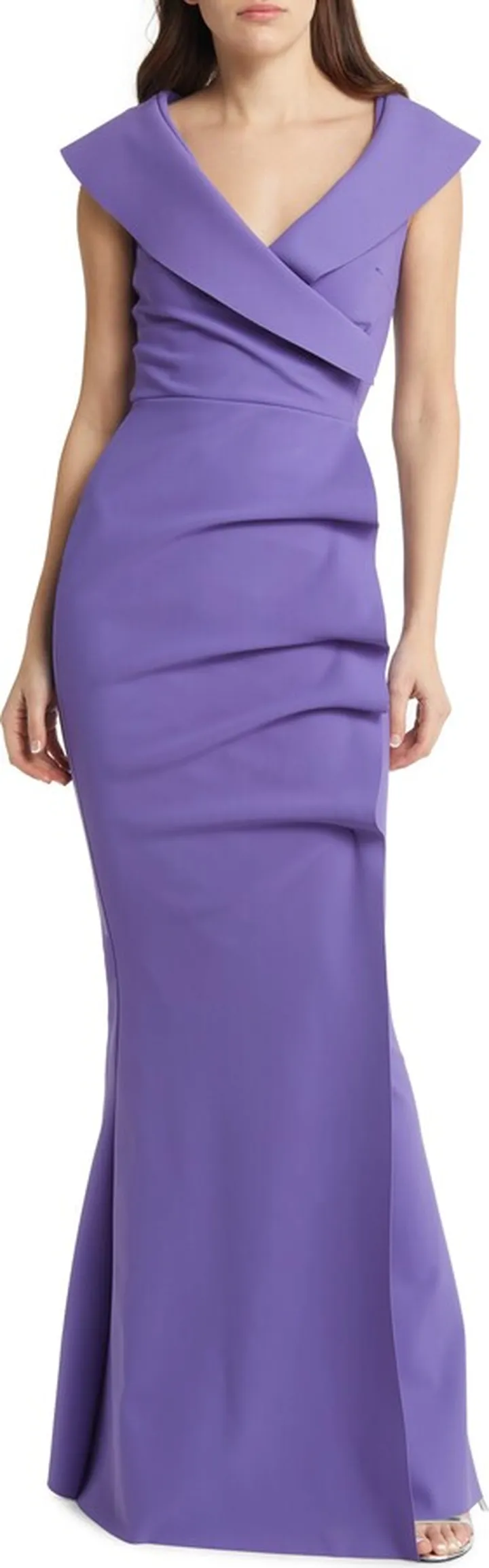 Norc Portrait Collar Mermaid Gown