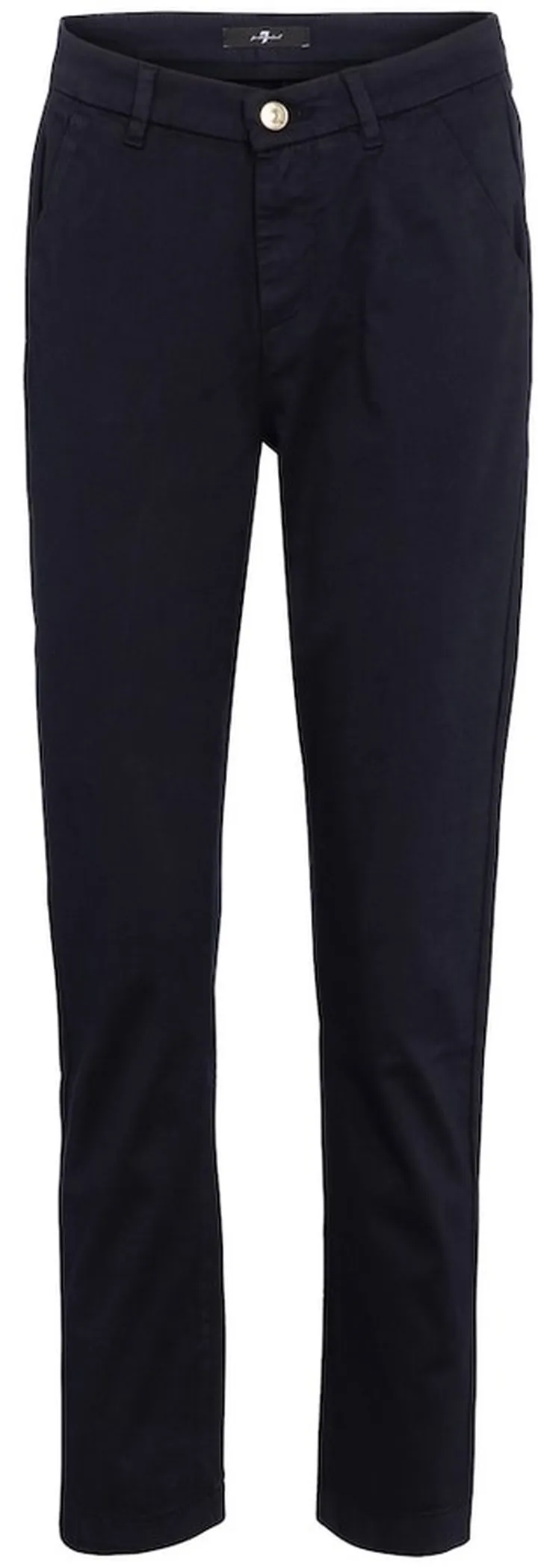 Mid-rise slim cropped twill pants