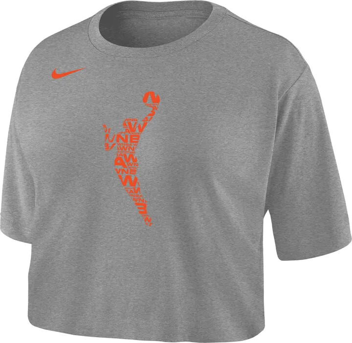 Team 13 Nike Women's WNBA Cropped T-Shirt in Grey