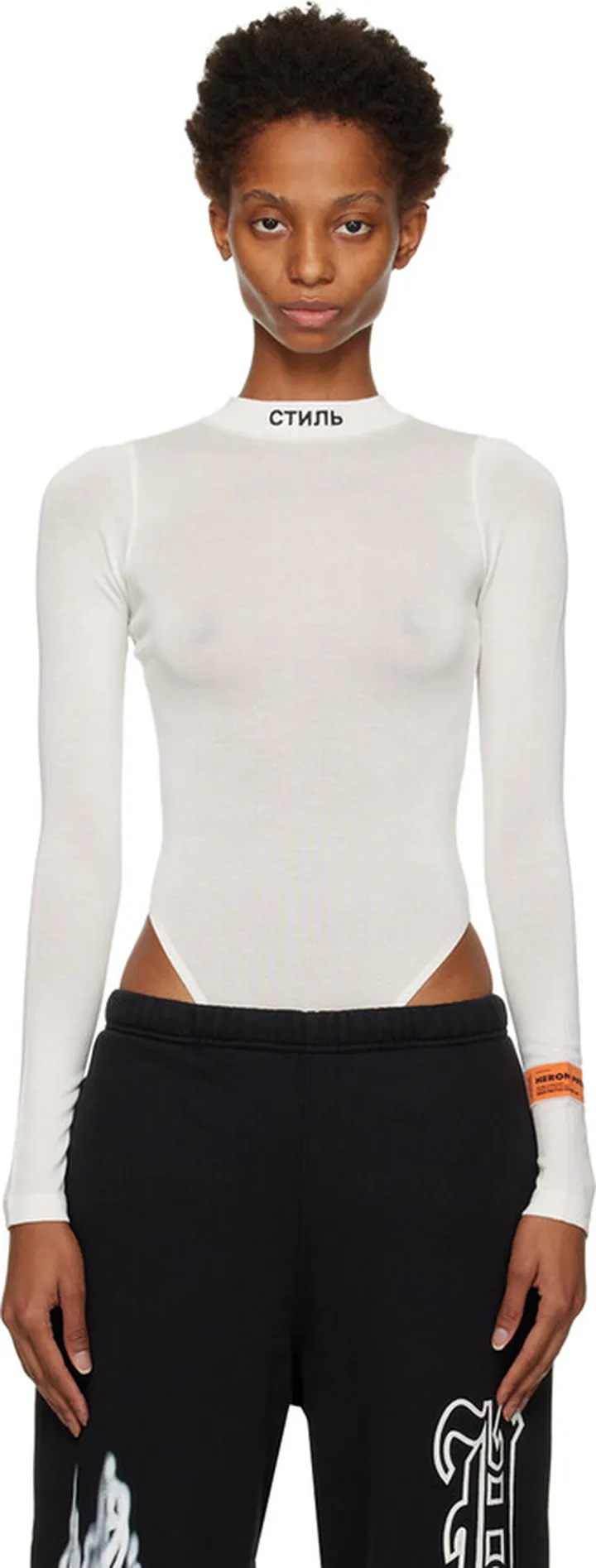 Heron Preston White Style Bodysuit