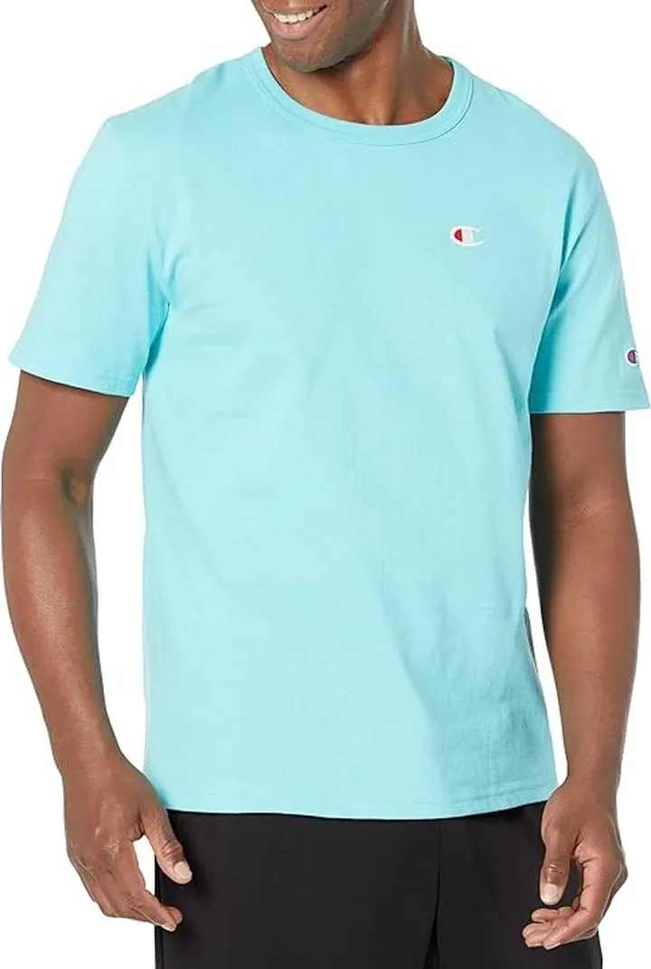 Champion Heritage Short Sleeve Tee (Aquarelle Blue Light) Men's Clothing