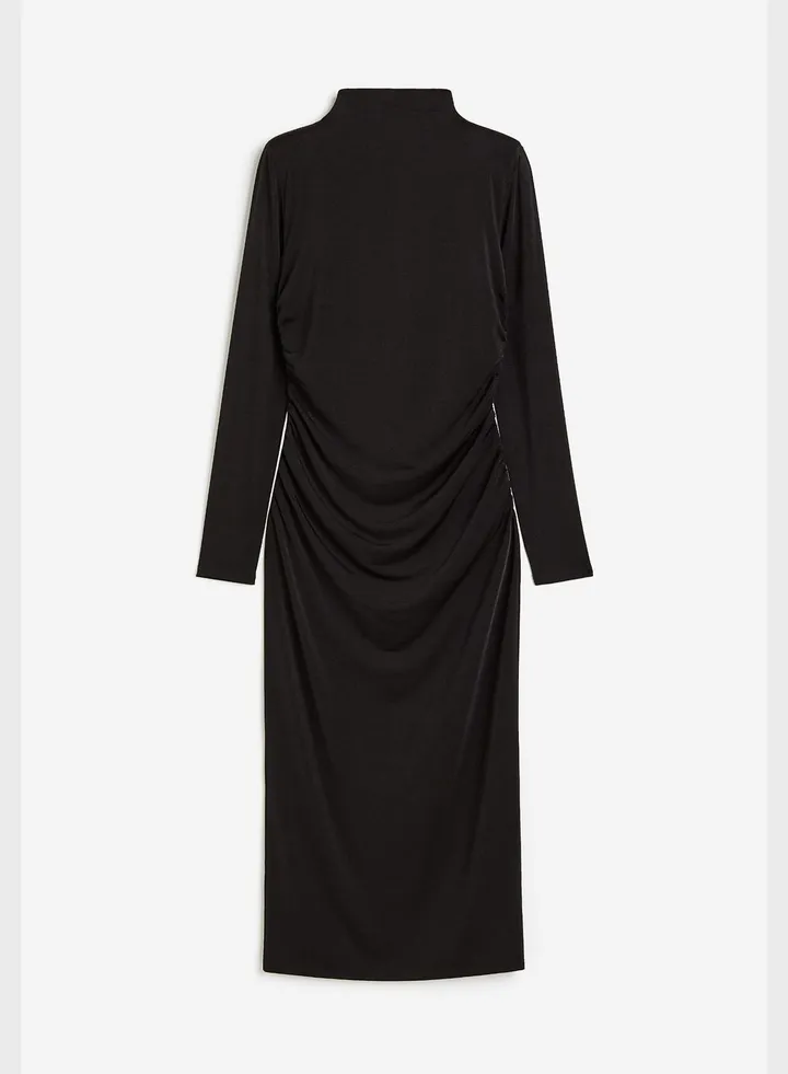 High Neck Draped Dress