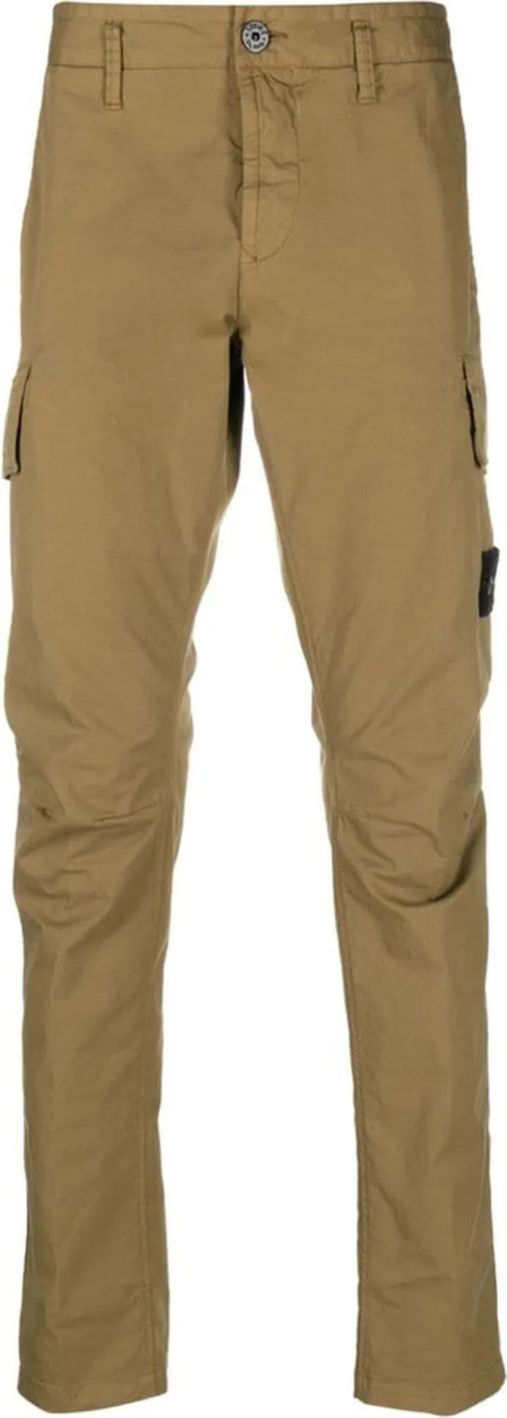 Compass-motif straight-leg trousers