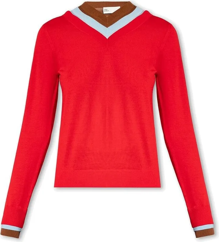 Tory Burch V-Neck Knitted Jumper