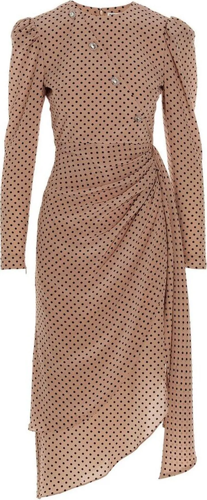 Alessandra Rich Polka-Dot Printed Midi Dress