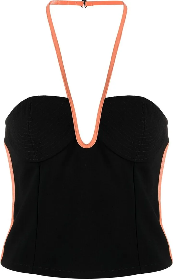 Black Nassia Halterneck Top
