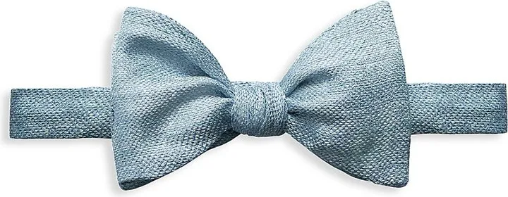 Silk-Linen Blend Bow Tie