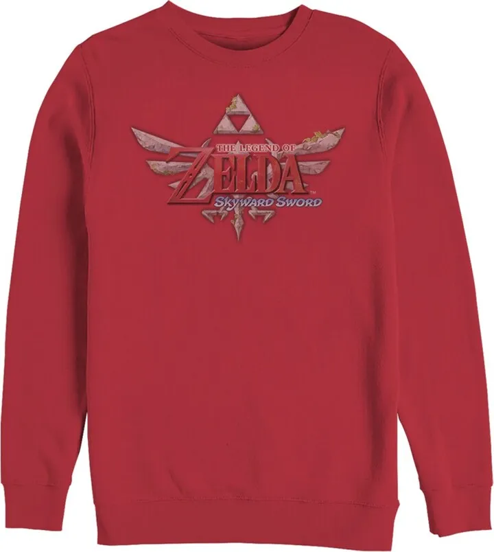 Men's Nintendo Legend of Zelda Skyward Sword Sweatshirt - Red - Medium