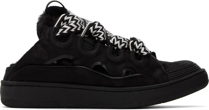 Lanvin Black Curb Slip-On Sneakers