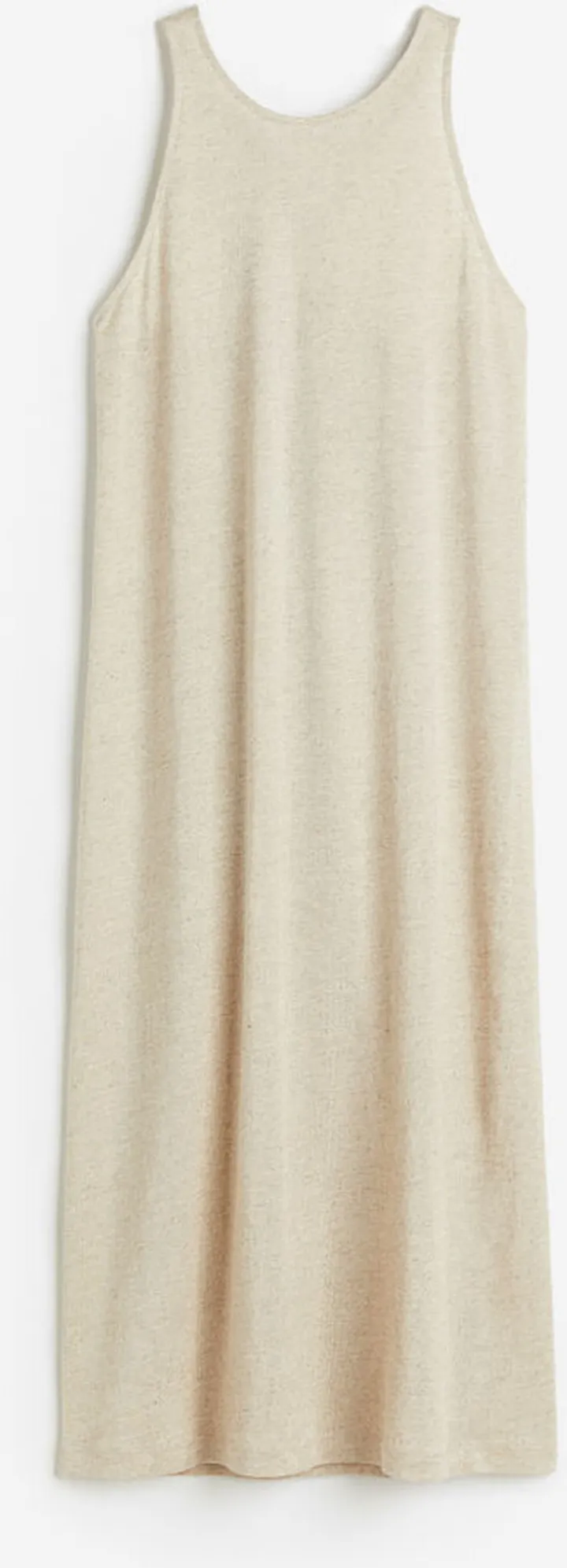 Linen-blend dress