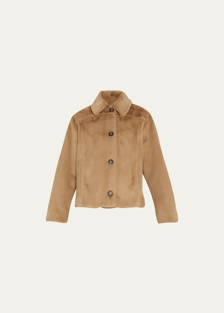 Faux-Fur Trucker Jacket