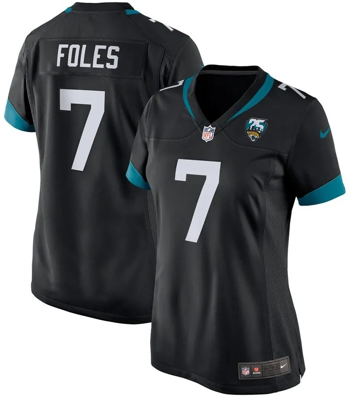 Women's Nike Nick Foles Black Jacksonville Jaguars 25Th Season Game Jersey