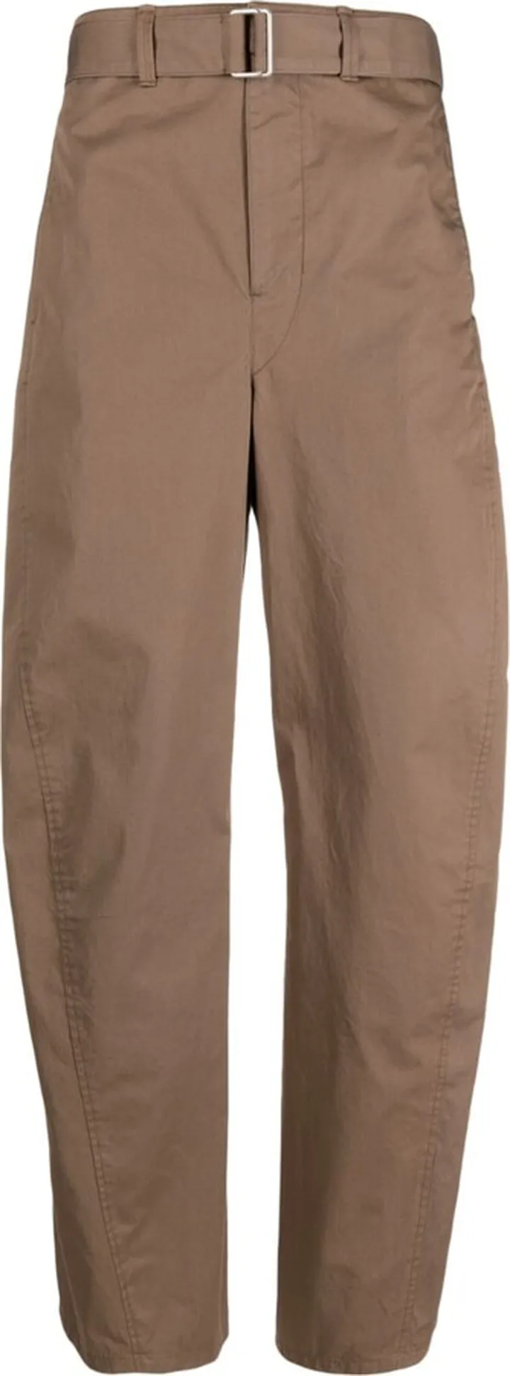 Cotton-Twill Straight-Leg Trousers