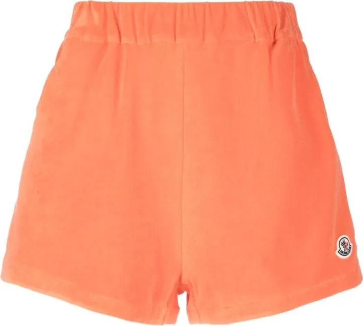 Logo-Patch Velour Shorts