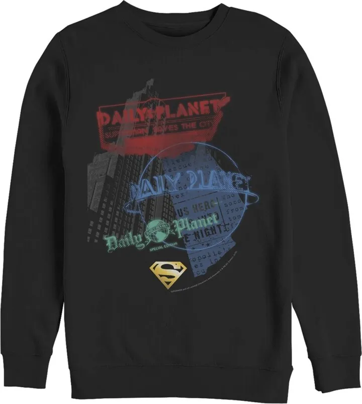 Men's Superman Daily Planet in News Sweatshirt - Black - 2X Large