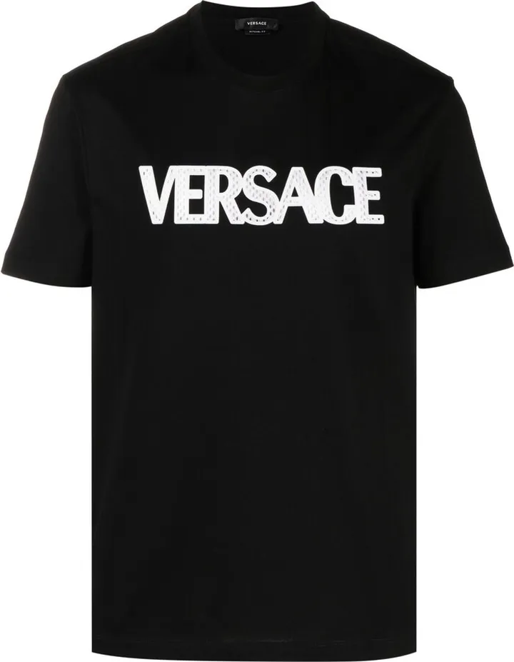 mesh logo appliqué T-shirt