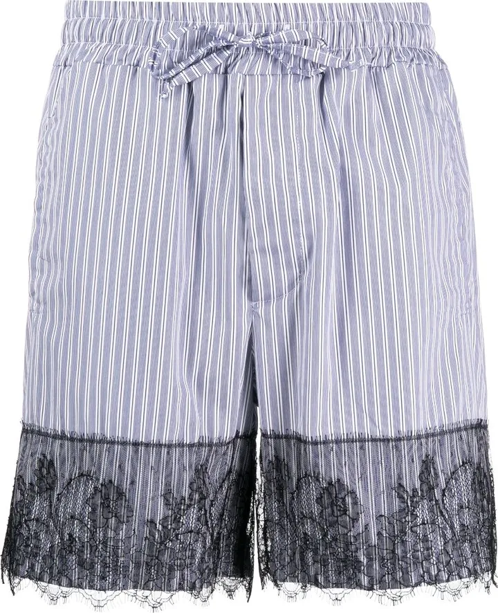 Graphic-Print Tailored Shorts