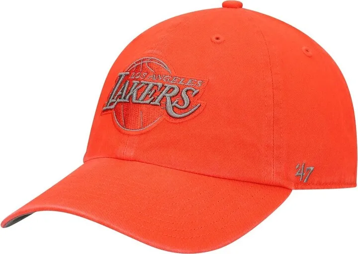 Men's '47 Orange Los Angeles Lakers Ballpark Clean Up Adjustable Hat