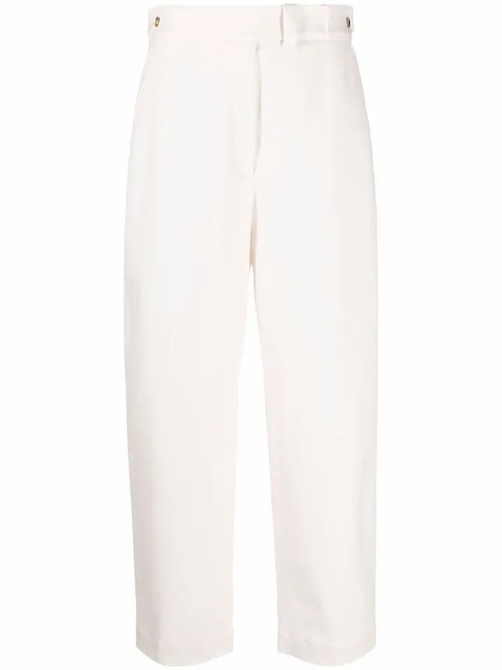 High-Waisted Straight Leg Trousers
