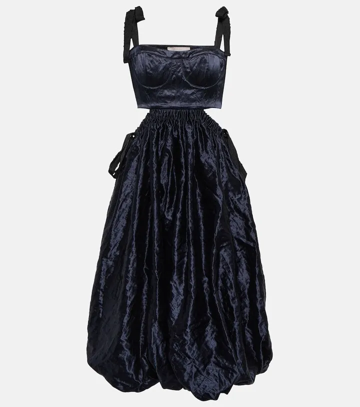 Gabrielle metallic midi dress