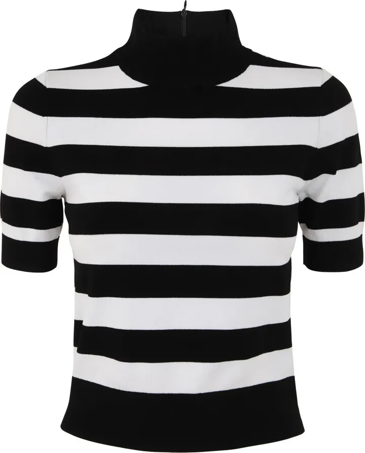 Turtleneck And Striped T-shirt
