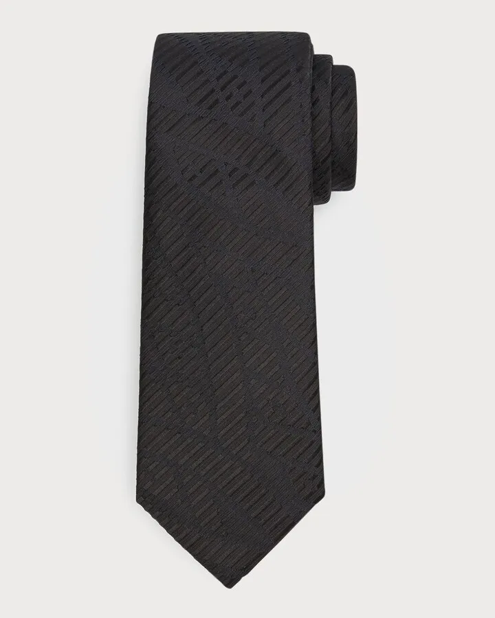 Men's Tonal Jacquard Silk-Cotton Tie