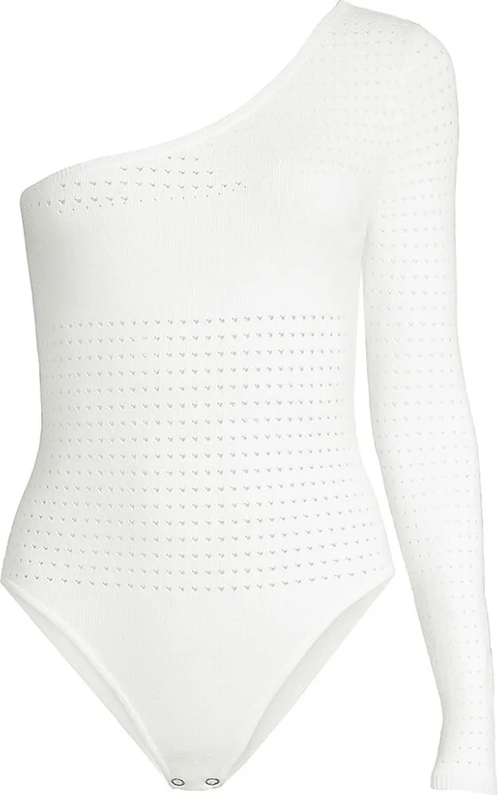 Laser-Dot One-Shoulder Bodysuit