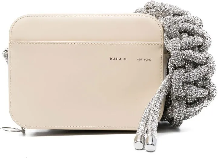 Crystal-Cobra leather shoulder bag