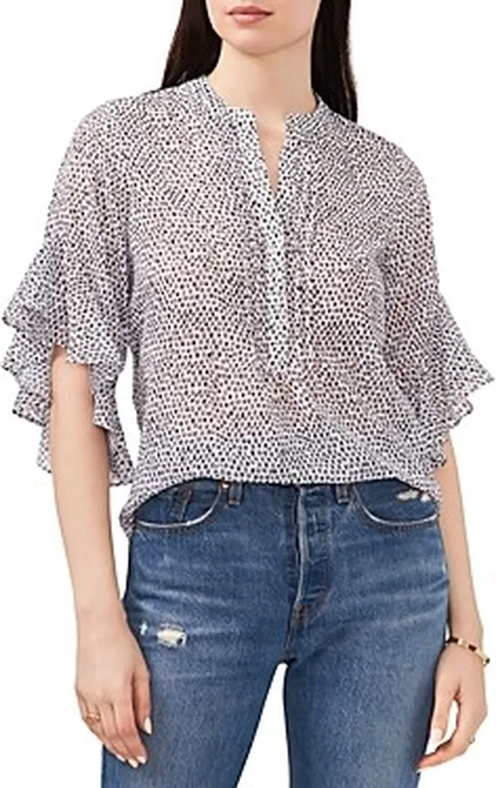 Vince Camuto Ruffle Sleeve Tunic Top