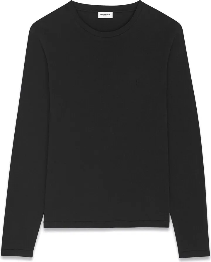 solid-color long-sleeve T-shirt