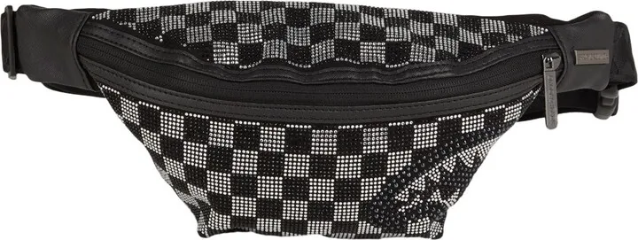 Trinity Checkered Crossbody Bum Bag Black