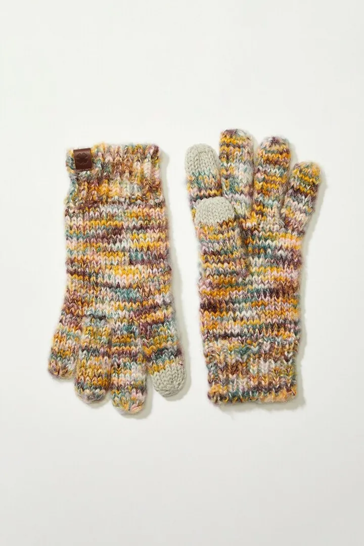 Cozy Multicolor Knit Gloves