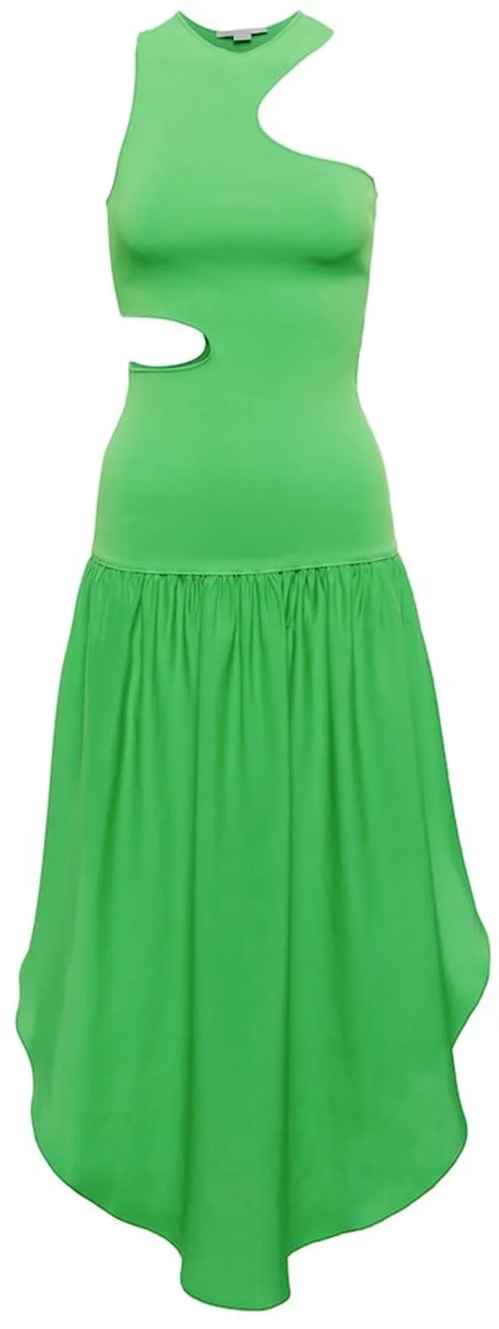 Asymmetric cutout midi dress