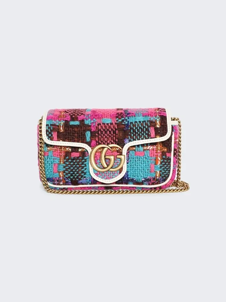 Dionysus GG Super Min Bag Pink and White