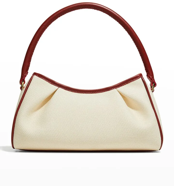 Dimple Canvas Zip Shoulder Bag