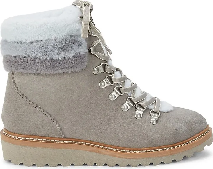 Evita Suede & Faux Fur-Trim Boots
