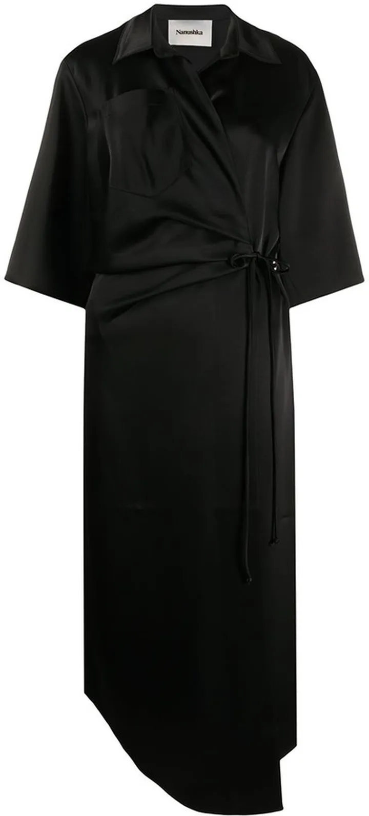 Satin Wrap Dress