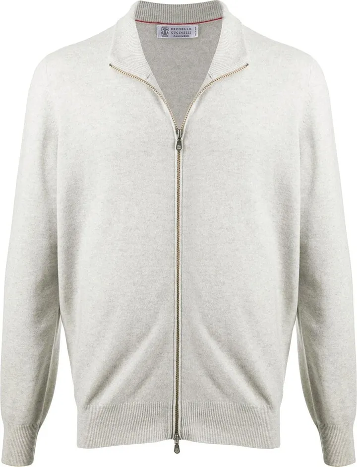 Zip-Up Cashmere Sweater