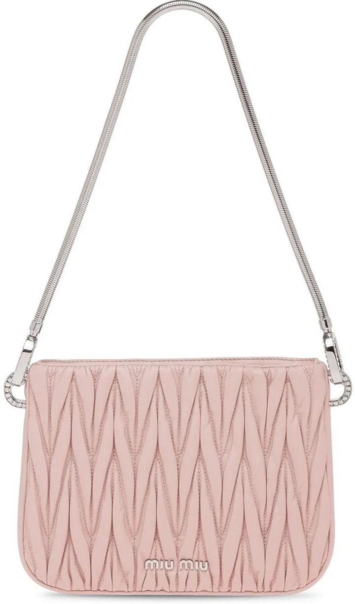 Miu Sassy matelassé shoulder bag