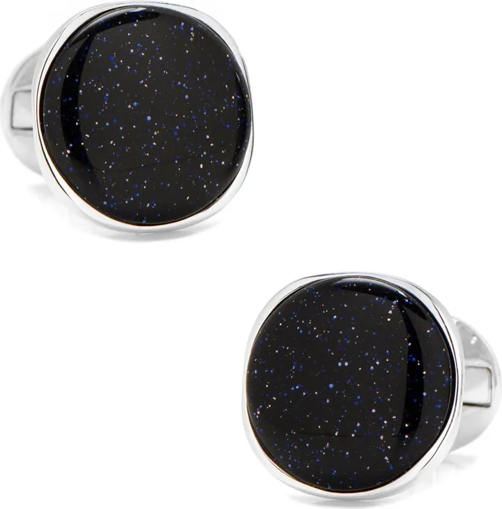 Blue Goldstone Cuff Links