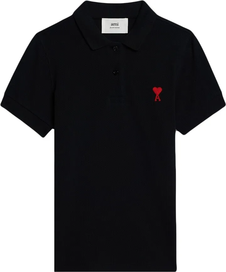 AMI PARIS- Ami De Coeur Organic Cotton Polo Shirt